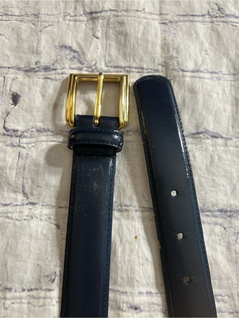 LIZ CLAIBORNE (3) VTG LEATHER BELTS DECORATIVE BUCKLES BLACK & BROWN